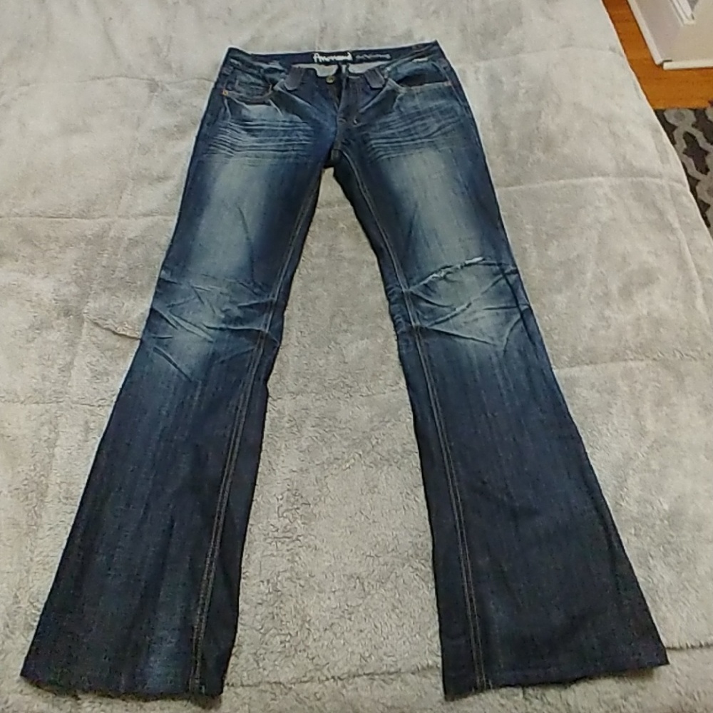 Anoname Distressed bootcut blue jeans